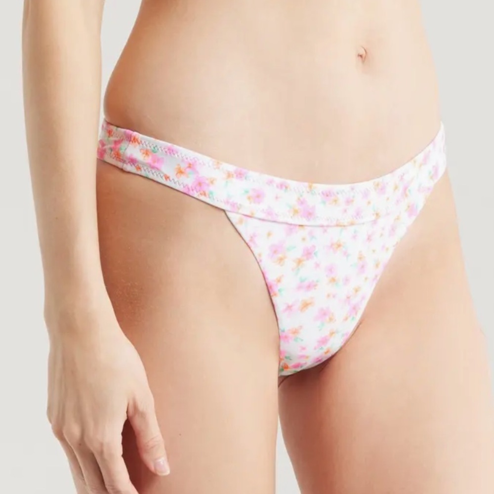NWOT KULANI KINIS Flamingo Flora Wide Band Bikini Bottom